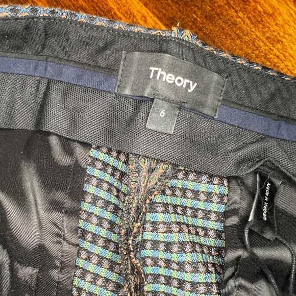 NWT Theory Treeca 2 Multi Dot Jacquard Pants Size 6 - Picture 11 of 12